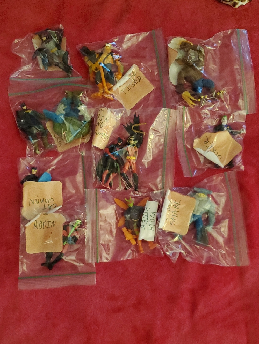 DC Comics Mini Action Figure Lot - Black, Blue, Yellow, Red